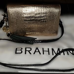 Brahmin Reya Crossbody purse with extra flap.